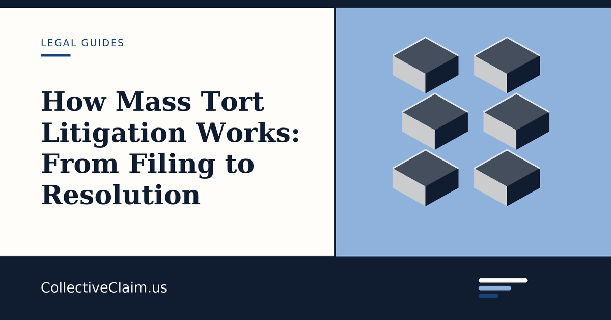 Overview of the stages of mass tort litigation in federal court, from individual filings to centralized pretrial proceedings