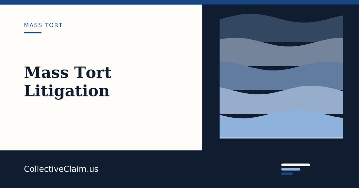 Section card for mass tort coverage: coordinated federal claims and institutional abuse litigation.