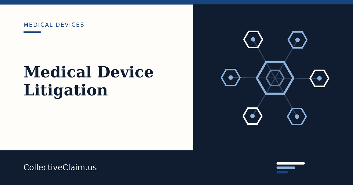Section card for medical device coverage: recalls, safety communications and consolidated claims.