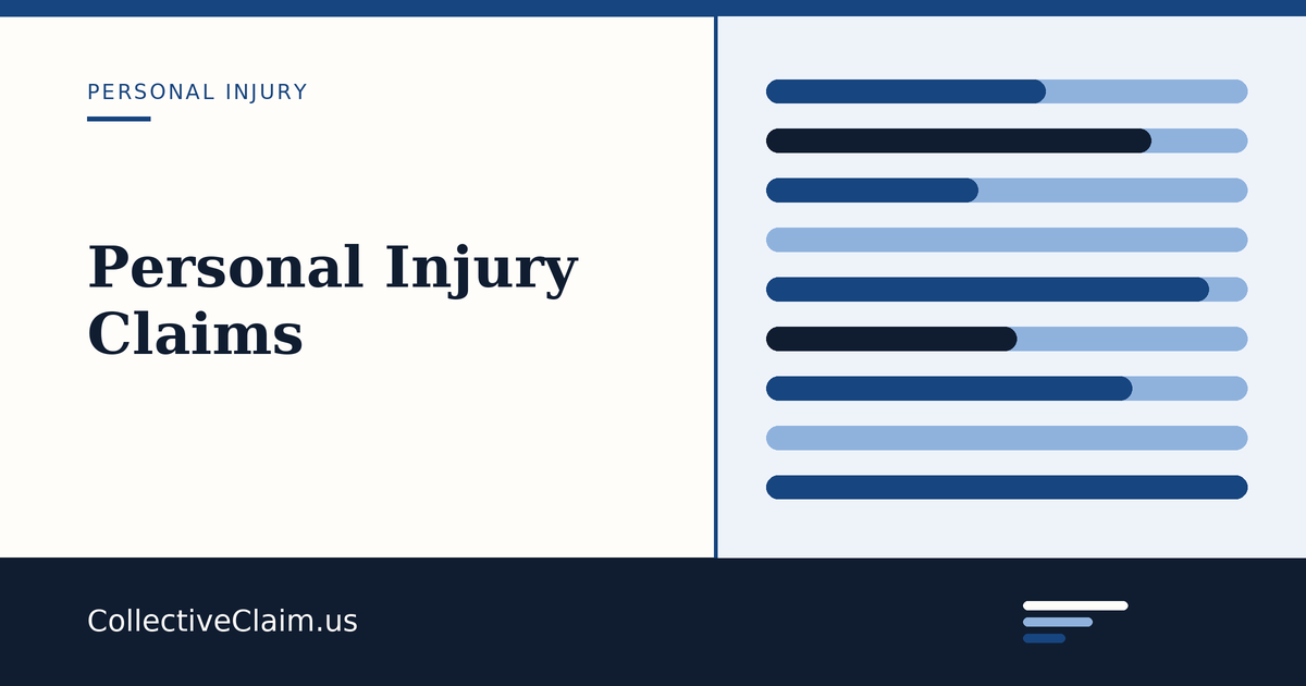 Section card for personal injury coverage: negligence, comparative fault and filing deadlines.