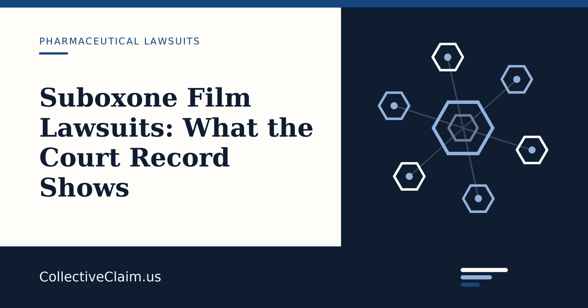 Court docket heading for the federal multidistrict proceeding over Suboxone film